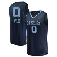 Memphis Grizzlies #0 Jaylen Wells Fast Break Navy Icon Edition Replica Jersey Memphis Grizzlies #0 Jaylen Wells Fast Break Navy Icon Edition Replica Jersey