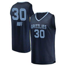 Memphis Grizzlies #30 Jay Huff Fast Break Navy Icon Edition Replica Jersey
