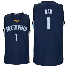 Father's Day Dad Logo #1 Memphis Grizzlies Swingman Navy Road Jersey