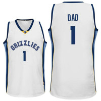 Father's Day Dad Logo #1 Memphis Grizzlies Swingman White Home Jersey Father's Day Dad Logo #1 Memphis Grizzlies Swingman White Home Jersey