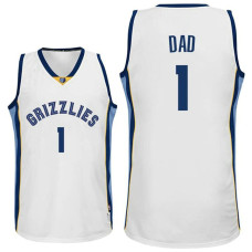 Father's Day Dad Logo #1 Memphis Grizzlies Swingman White Home Jersey