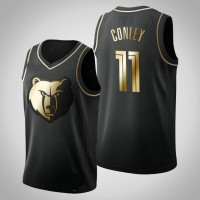 Memphis Grizzlies Mike Conley #11 Black Jersey - Golden Edition Memphis Grizzlies Mike Conley #11 Black Jersey - Golden Edition
