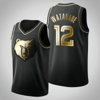 Memphis Grizzlies Yuta Watanabe #12 Black Jersey - Golden Edition Memphis Grizzlies Yuta Watanabe #12 Black Jersey - Golden Edition
