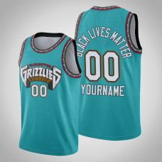 Memphis Grizzlies #00 Customized Teal Social Justice Classic Jersey Memphis Grizzlies #00 Customized Teal Social Justice Classic Jersey