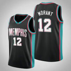 Grizzlies Ja Morant #12 Black 20th Season Throwbacks Jersey