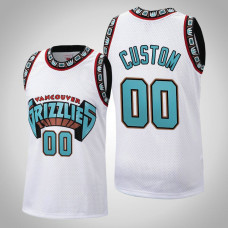 Mens Grizzlies Customized #00 White 1998 Hardwood Classics Throwback Jersey Mens Grizzlies Customized #00 White 1998 Hardwood Classics Throwback Jersey