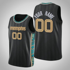 2020-21 Memphis Grizzlies Customized #00 Black City Jersey 2020-21 Memphis Grizzlies Customized #00 Black City Jersey