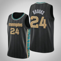 2020-21 Memphis Grizzlies Dillon Brooks #24 Black City Jersey