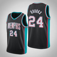 2020-21 Memphis Grizzlies Dillon Brooks #24 Black Hardwood Classics Jersey