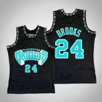 Mens Memphis Grizzlies Dillon Brooks #24 Black Hardwood Classics Jersey Mens Memphis Grizzlies Dillon Brooks #24 Black Hardwood Classics Jersey