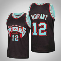Mens Memphis Grizzlies Ja Morant #12 Black Reload Hardwood Classics Jersey Mens Memphis Grizzlies Ja Morant #12 Black Reload Hardwood Classics Jersey