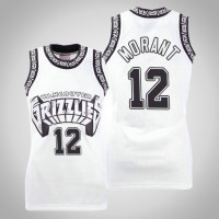 Mens Grizzlies Ja Morant #12 White Concord Collection Hardwood Classics Jersey Mens Grizzlies Ja Morant #12 White Concord Collection Hardwood Classics Jersey