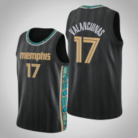 2020-21 Memphis Grizzlies Jonas Valanciunas #17 Black City Jersey