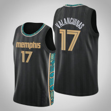 2020-21 Memphis Grizzlies Jonas Valanciunas #17 Black City Jersey