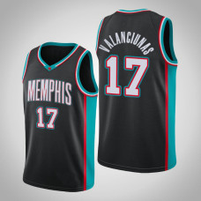 2020-21 Memphis Grizzlies Jonas Valanciunas #17 Black Hardwood Classics Jersey