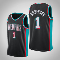 2020-21 Memphis Grizzlies Kyle Anderson #1 Black Hardwood Classics Jersey