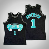 Mens Memphis Grizzlies Kyle Anderson #1 Black Hardwood Classics Jersey