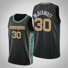 2020-21 Memphis Grizzlies Sean McDermott #30 Black City Jersey