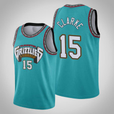 Grizzlies Brandon Clarke #15 Teal 25th Season Vancouver Throwbacks Jersey