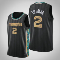 2020-21 Memphis Grizzlies Xavier Tillman #2 Black City Jersey