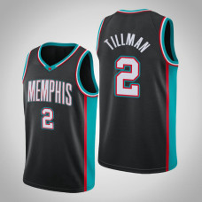 2020-21 Memphis Grizzlies Xavier Tillman #2 Black Hardwood Classics Jersey