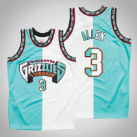 Memphis Grizzlies Grayson Allen #3 White Teal Split 1998-99 Hardwood Classics Jersey Memphis Grizzlies Grayson Allen #3 White Teal Split 1998-99 Hardwood Classics Jersey
