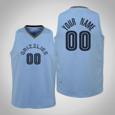Youth Customized Memphis Grizzlies #00 Statement Light Blue 2021 Season Jersey Youth Customized Memphis Grizzlies #00 Statement Light Blue 2021 Season Jersey