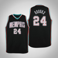 Youth Dillon Brooks Memphis Grizzlies #24 Hardwood Classics Black 2021 Season Jersey Youth Dillon Brooks Memphis Grizzlies #24 Hardwood Classics Black 2021 Season Jersey