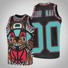 Youth Grizzlies Customized #00 Black Big Face 2.0 Hardwood Classics Jersey Youth Grizzlies Customized #00 Black Big Face 2.0 Hardwood Classics Jersey