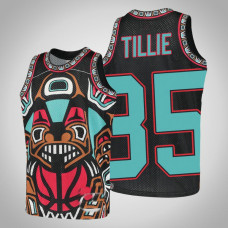 Youth Grizzlies Killian Tillie #35 Black Big Face 2.0 Hardwood Classics Jersey