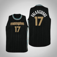 Youth Jonas Valanciunas Memphis Grizzlies #17 City Black 2021 Season Jersey Youth Jonas Valanciunas Memphis Grizzlies #17 City Black 2021 Season Jersey