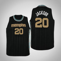 Youth Josh Jackson Memphis Grizzlies #20 City Black 2021 Season Jersey Youth Josh Jackson Memphis Grizzlies #20 City Black 2021 Season Jersey