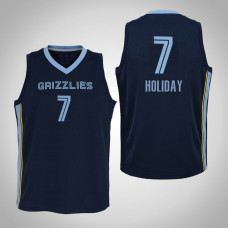 Youth 2018-19 Justin Holiday Memphis Grizzlies #7 Icon Navy Jersey