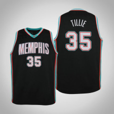 Youth Killian Tillie Memphis Grizzlies #35 Hardwood Classics Black 2021 Season Jersey