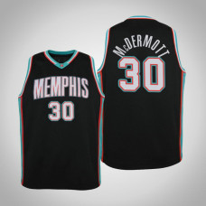 Youth Sean McDermott Memphis Grizzlies #30 Hardwood Classics Black 2021 Season Jersey Youth Sean McDermott Memphis Grizzlies #30 Hardwood Classics Black 2021 Season Jersey